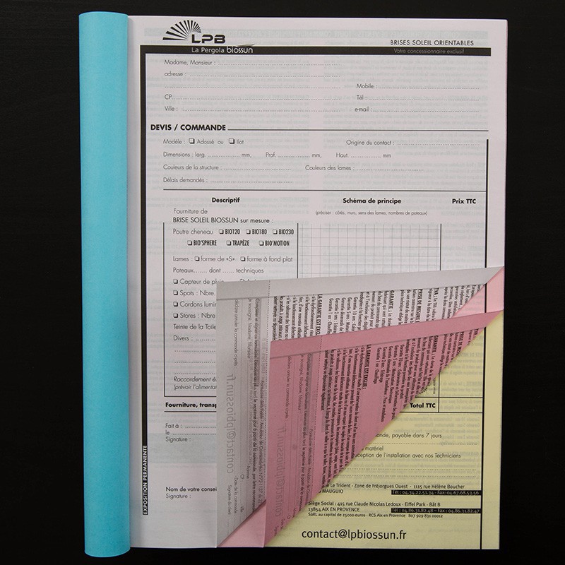 Carnet autocopiant A4 - (21x29.7cm) 