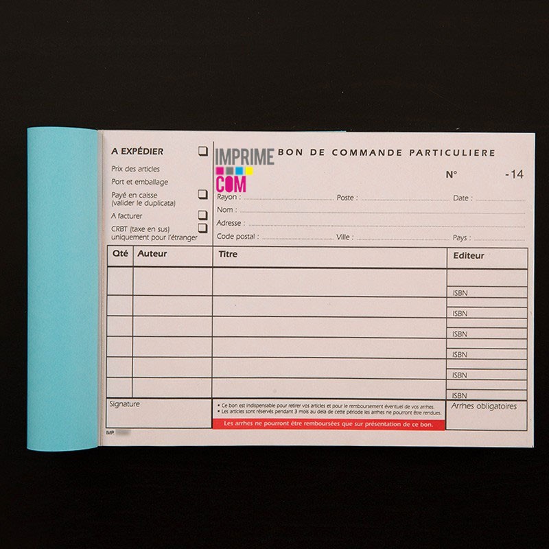 Carnet duplicata | Format A5 | Impression noire