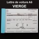 Lettre de voiture nationale A5 vierge - (15x21cm)