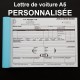 Lettre de voiture nationale A5 personnalisé - (15x21cm)