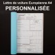 Lettre de voiture Européenne A4 personnalisé - (21x29.7cm)