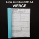 Lettre de voiture CMR A4 vierge - (21x29.7cm)